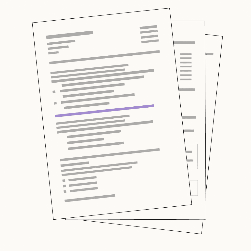 Trois pages d’un dossier de consultation, la plupart des lignes masquées.